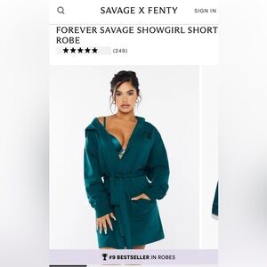 Savage‎ X Fenty Teal Hooded Robe